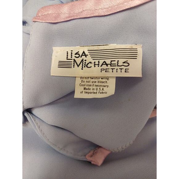 Vintage 60s Baby Blue Elegant Dress Sz 4P Church Lady Minimalist Modest Theatre - Picture 14 of 15